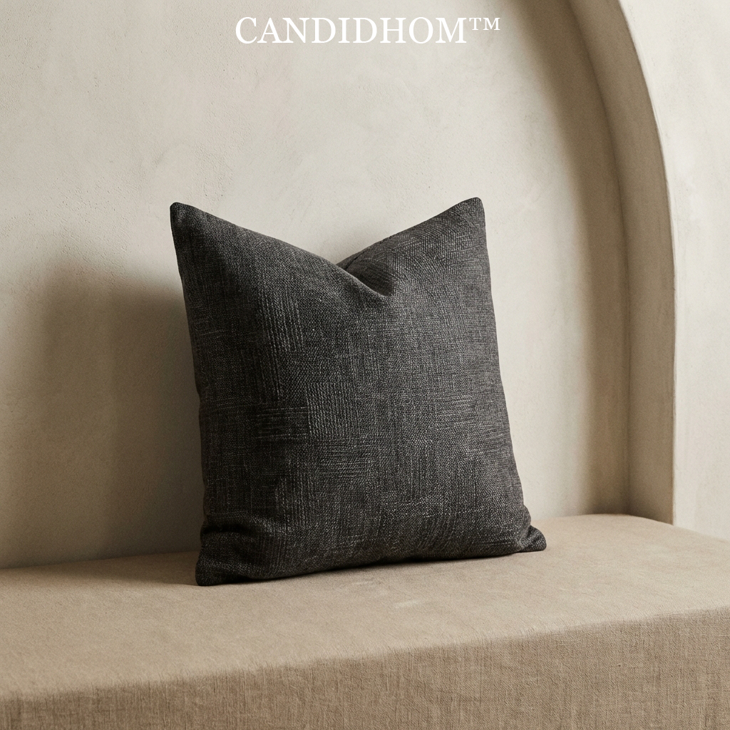 Slate Haven Textured Accent Pillow