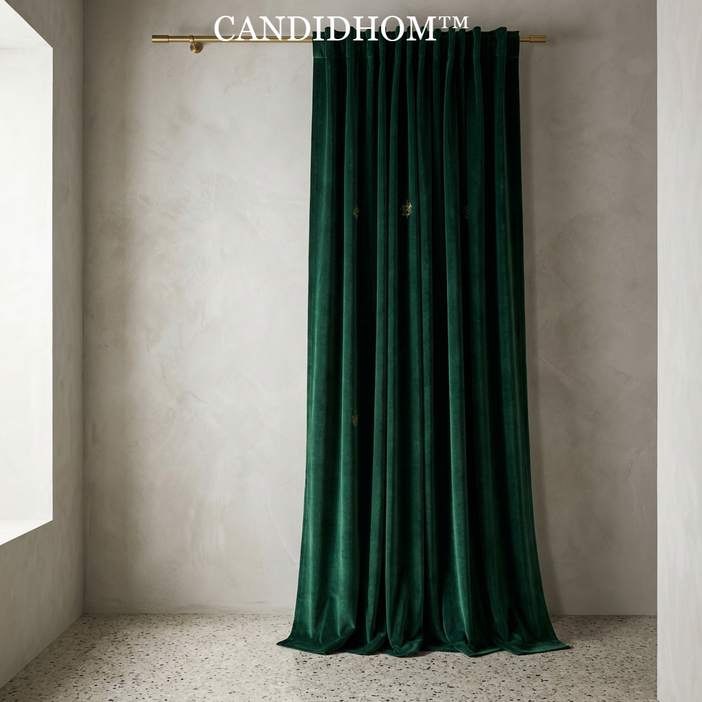 Emerald Luxe Drape Panel