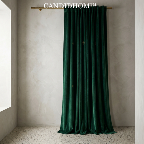 Emerald Luxe Drape Panel