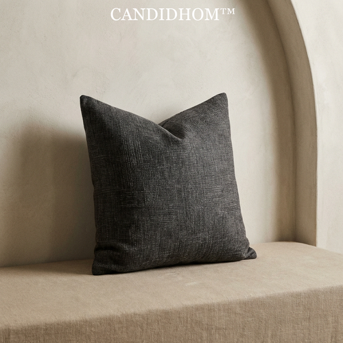 Slate Haven Textured Accent Pillow
